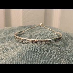 Silver fearless bracelet